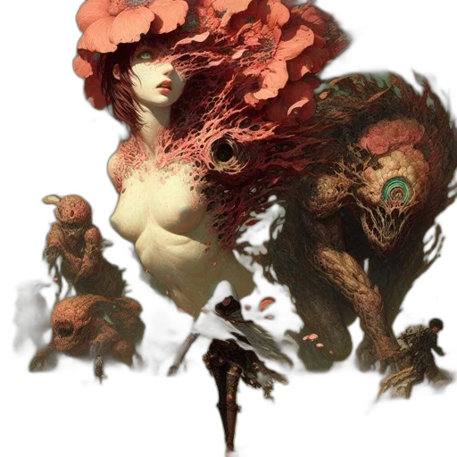 creature, face, concept art, fantasy art transparent PNG cut-out
