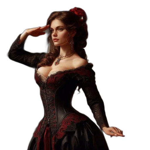 dress, crown, fantasy art, concept art transparent PNG cut-out