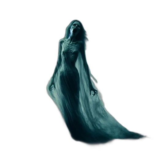 dress, creature, hair, mask transparent PNG cut-out