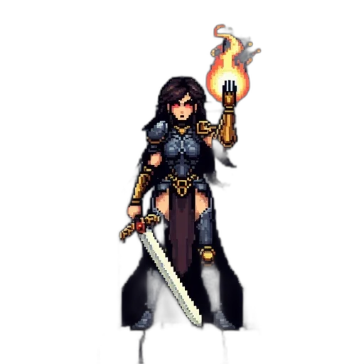 staff, sword, weapon, pixel art transparent PNG cut-out