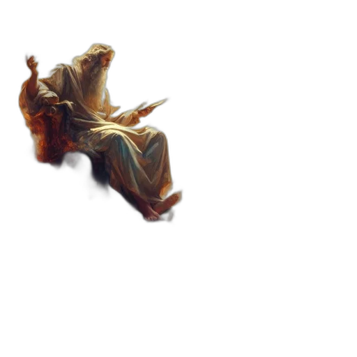 dragon, hair, staff, creature transparent PNG cut-out