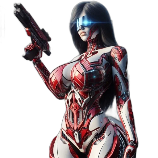 robot, weapon, concept art, comic book art transparent PNG cut-out