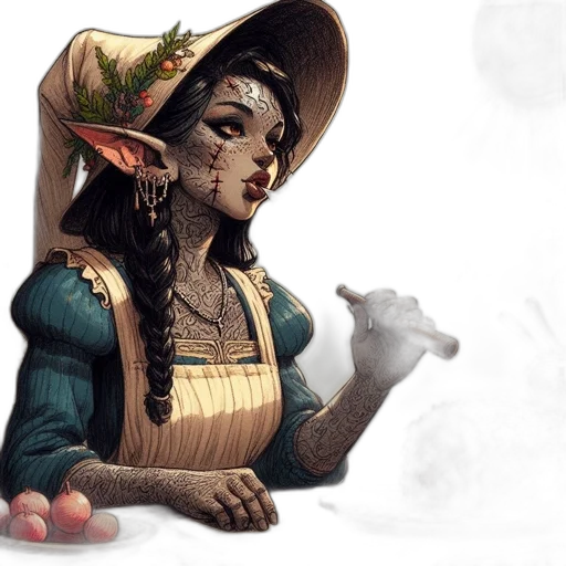 staff, mask, face, fantasy art transparent PNG cut-out