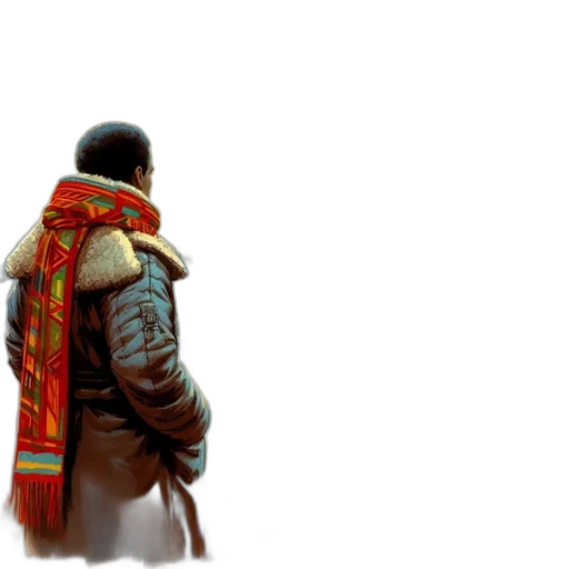 jacket, weapon, staff, sword transparent PNG cut-out
