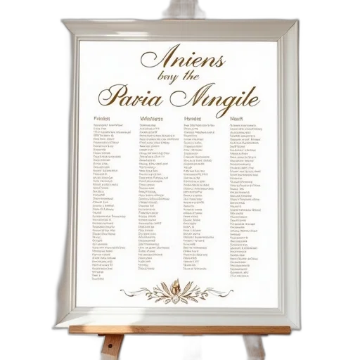 elegant, script, wedding, seating transparent PNG cut-out