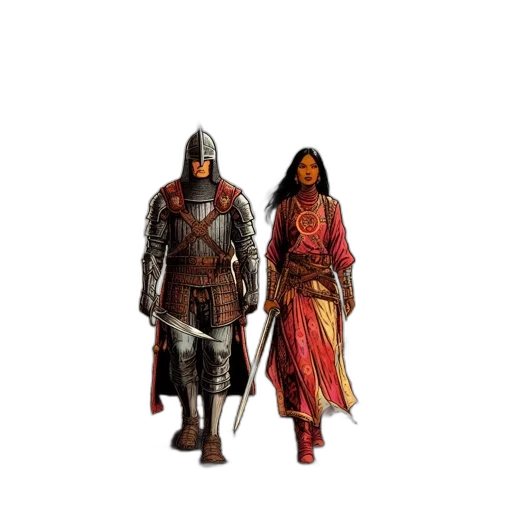 sword, concept art, fantasy art, 3d render transparent PNG cut-out