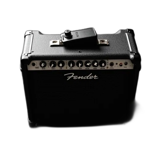 black, electric, guitar, amplifier transparent PNG cut-out