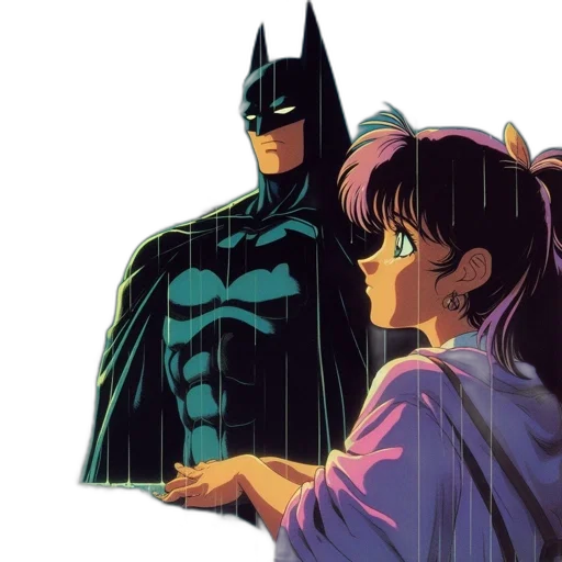 comic book art, concept art, vaporwave, anime transparent PNG cut-out