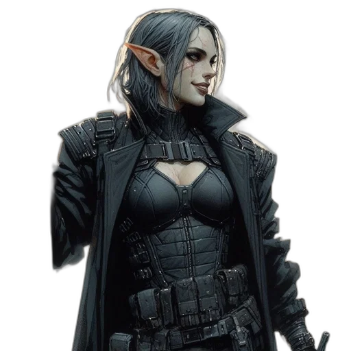 jacket, concept art, comic book art, fantasy art transparent PNG cut-out