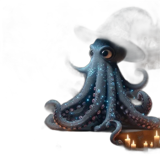 creature, hat, crown, staff transparent PNG cut-out