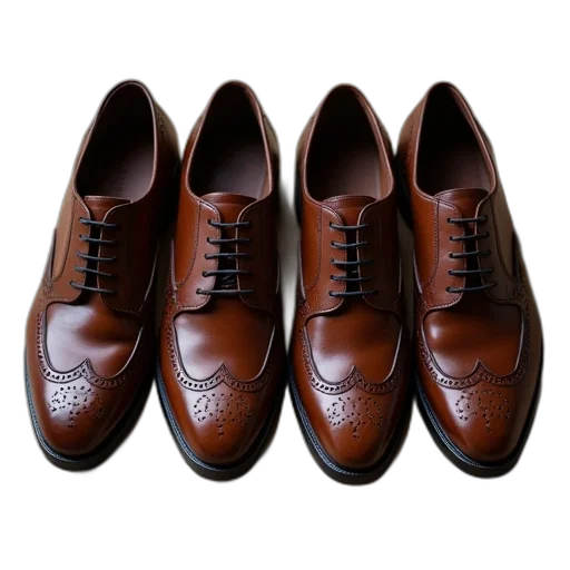 shoes, photorealistic, four, pairs transparent PNG cut-out