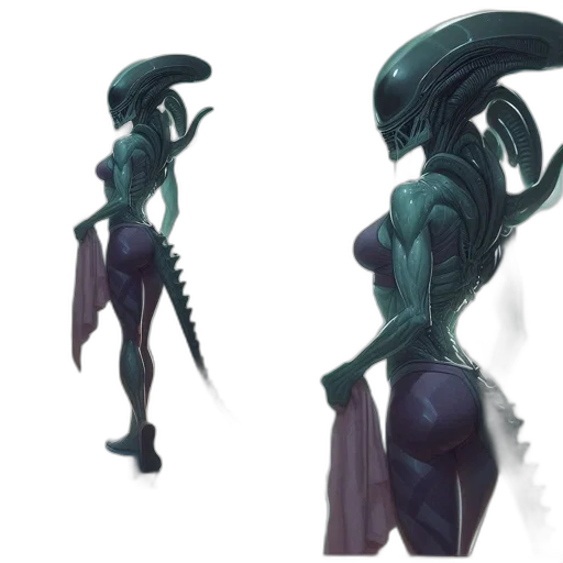 creature, concept art, fantasy art, 3d render transparent PNG cut-out