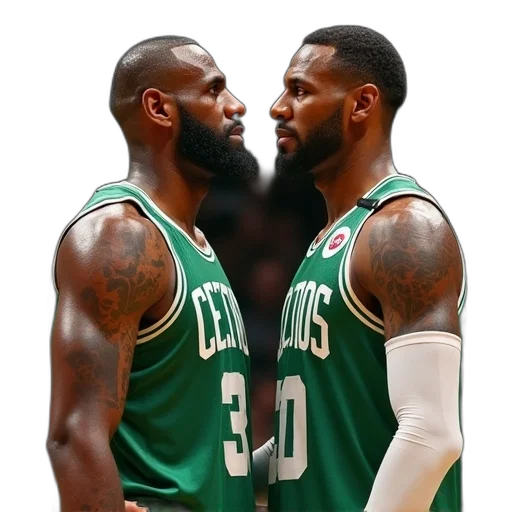 green, lebron, vince, simmons transparent PNG cut-out