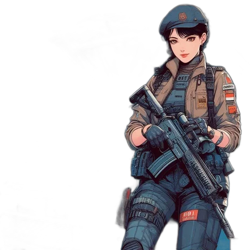 weapon, jacket, concept art, comic book art transparent PNG cut-out