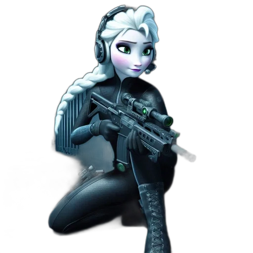 weapon, robot, staff, jacket transparent PNG cut-out