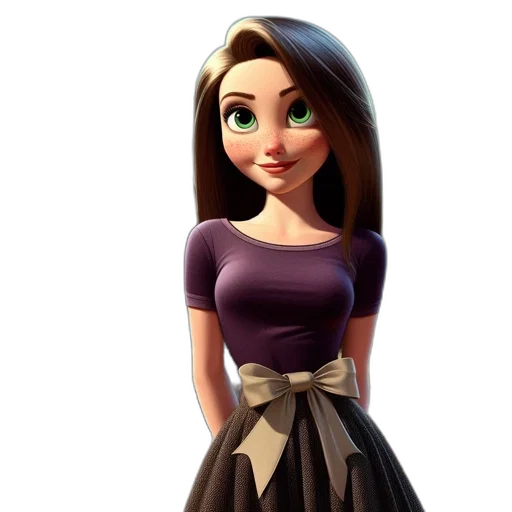 dress, jewelry, 3d render, cartoon transparent PNG cut-out
