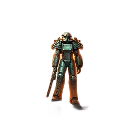 robot, weapon, staff, jacket transparent PNG cut-out