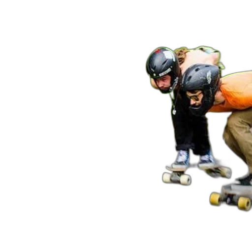 photorealistic, 3d render, two, skateboarders transparent PNG cut-out