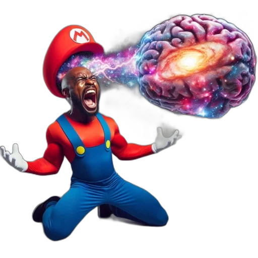 mask, creature, hat, staff transparent PNG cut-out