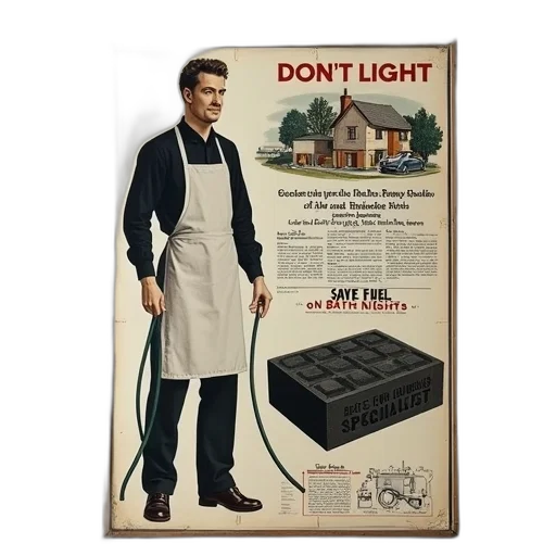 staff, vintage, advertisement, featuring transparent PNG cut-out