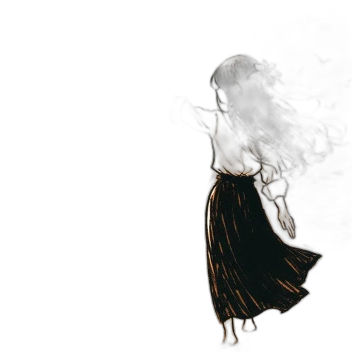 dress, hair, mask, face transparent PNG cut-out