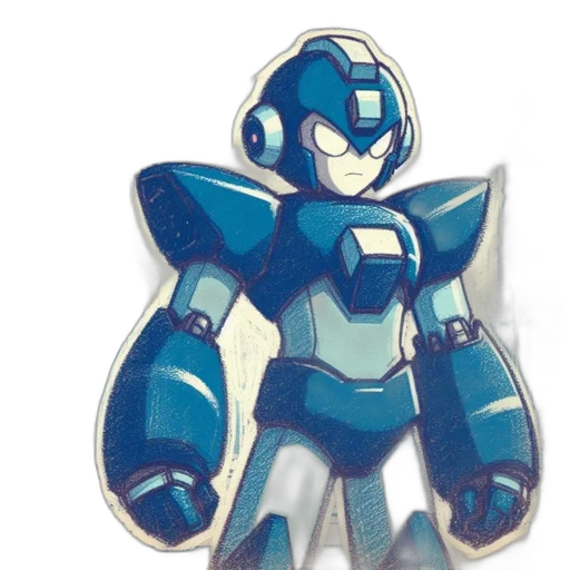 robot, concept art, watercolor, 3d render transparent PNG cut-out
