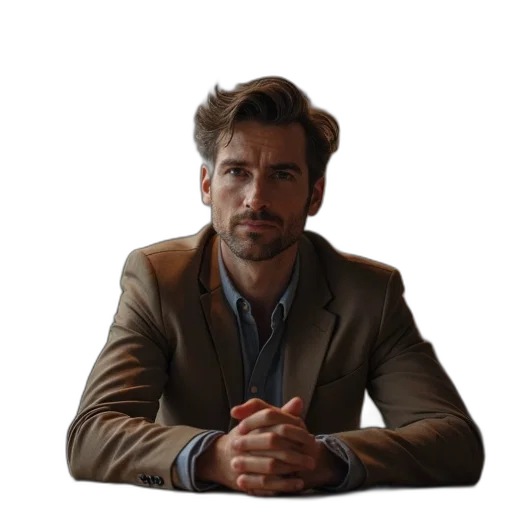 jacket, hair, staff, face transparent PNG cut-out