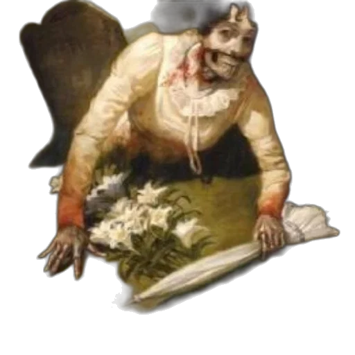 creature, mask, staff, hat transparent PNG cut-out