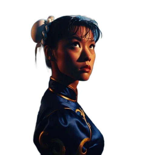 staff, face, photorealistic, oil painting transparent PNG cut-out