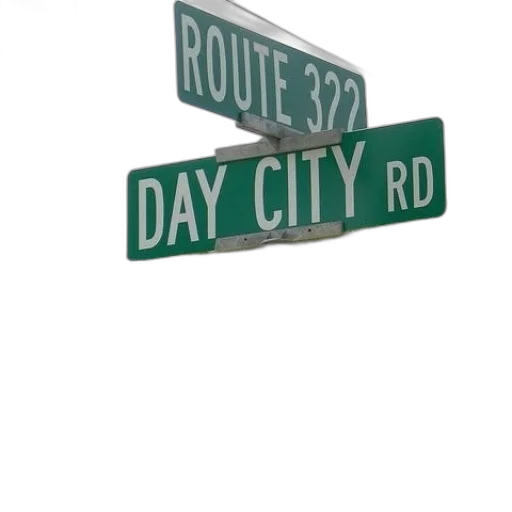 3d render, city street, stop, sign transparent PNG cut-out