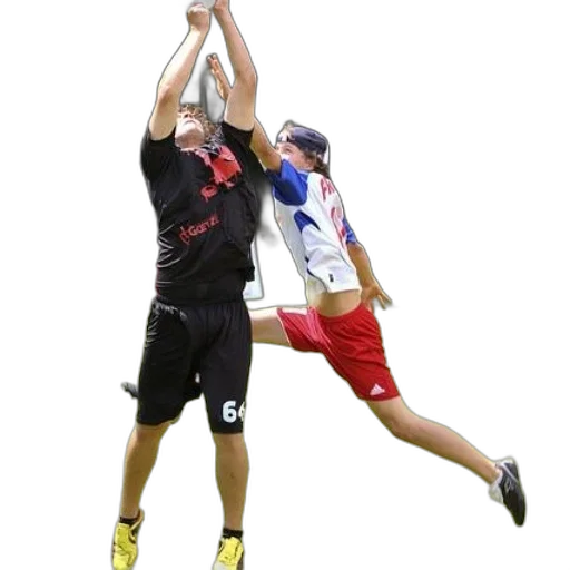 two, people, playing, frisbee transparent PNG cut-out