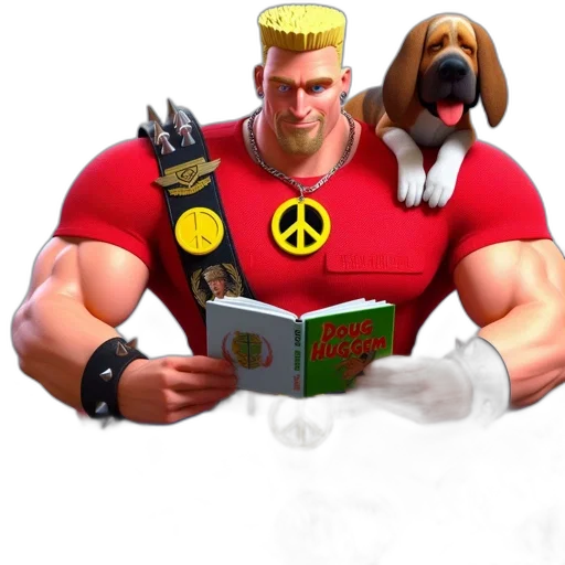 animal, weapon, staff, comic book art transparent PNG cut-out