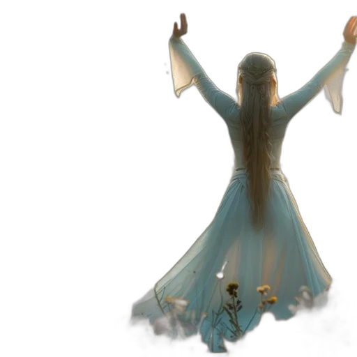 dress, concept art, fantasy art, 3d render transparent PNG cut-out