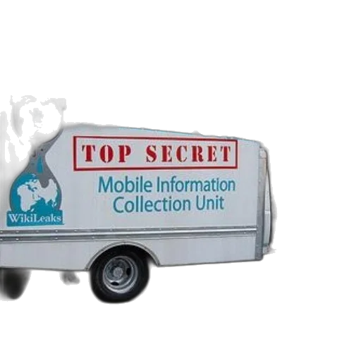 white, truck, wikileaks, logo transparent PNG cut-out