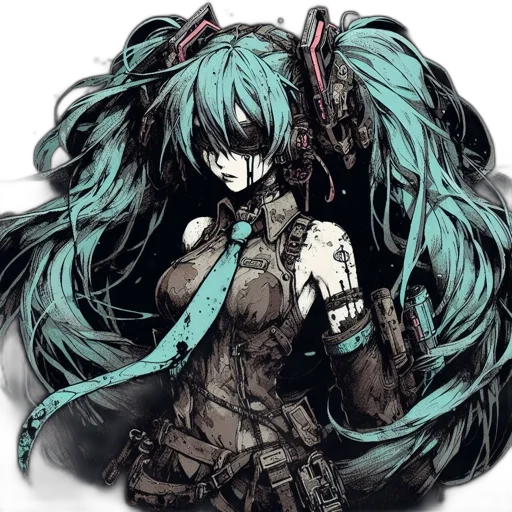 weapon, mask, staff, hair transparent PNG cut-out