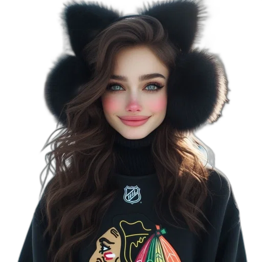 jacket, hat, face, animal transparent PNG cut-out