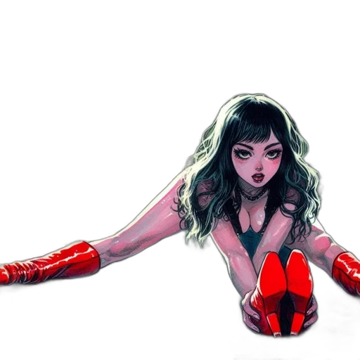 comic book art, concept art, fantasy art, watercolor transparent PNG cut-out