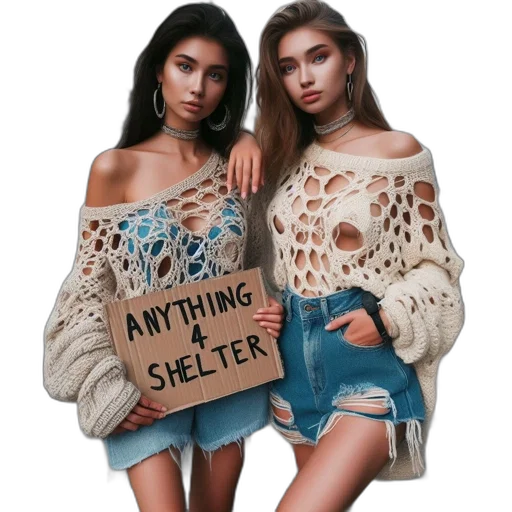 jacket, dress, jewelry, photorealistic transparent PNG cut-out