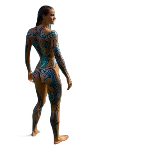 dress, robot, creature, 3d render transparent PNG cut-out