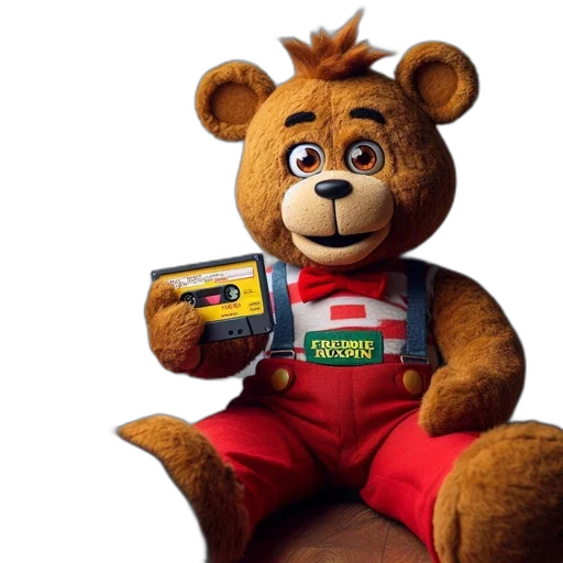 anthropomorphic, teddy, bear, freddy transparent PNG cut-out