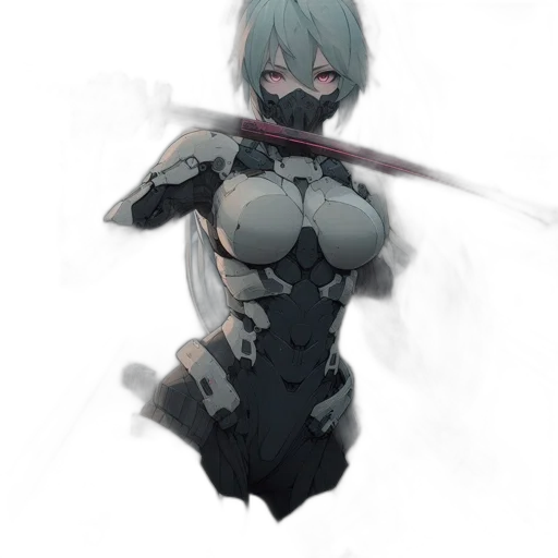 robot, sword, weapon, mask transparent PNG cut-out