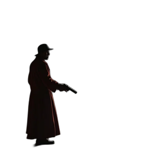staff, hat, weapon, jacket transparent PNG cut-out