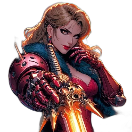 weapon, sword, staff, comic book art transparent PNG cut-out