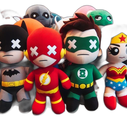 display, plush, toys, featuring transparent PNG cut-out