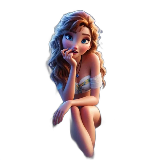 dress, face, jewelry, cartoon transparent PNG cut-out