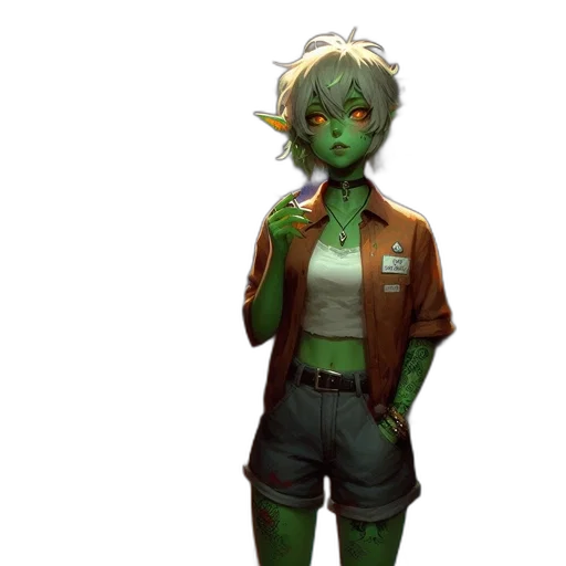 staff, jacket, creature, concept art transparent PNG cut-out