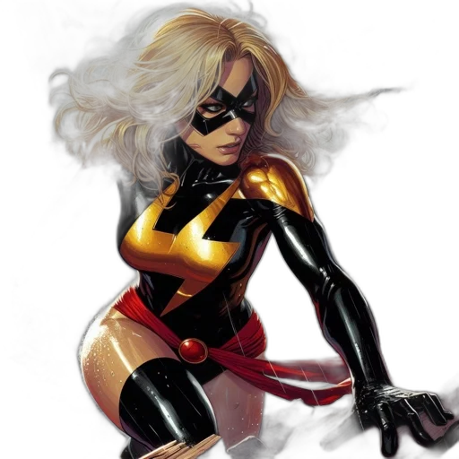 comic book art, concept art, female, superhero transparent PNG cut-out
