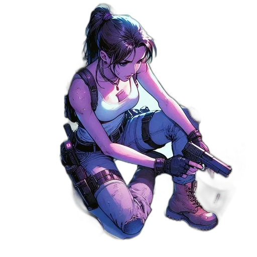 weapon, cyberpunk, concept art, comic book art transparent PNG cut-out