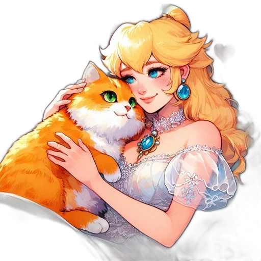 animal, crown, dress, pixel art transparent PNG cut-out