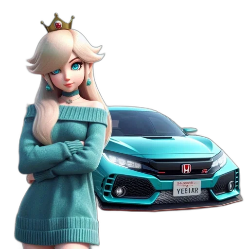 car, crown, dress, robot transparent PNG cut-out